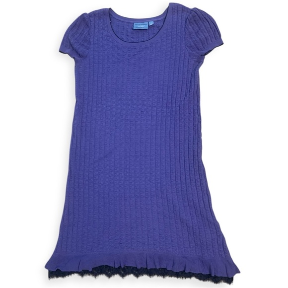 Simply Vera Vera Wang Dresses & Skirts - Simply Vera Wang Sweater Lace Hem Dress Cap Sleeve
